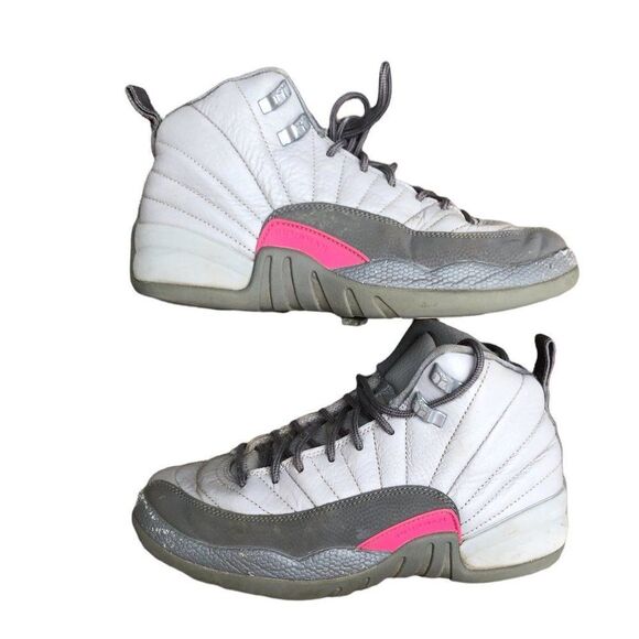 RARE 2016 Air Jordan 12 Retro Wolf Grey Vivid Pink Size 7 - Picture 10 of 16